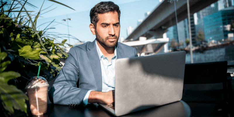 Man using LinkedIn to expand his professional network