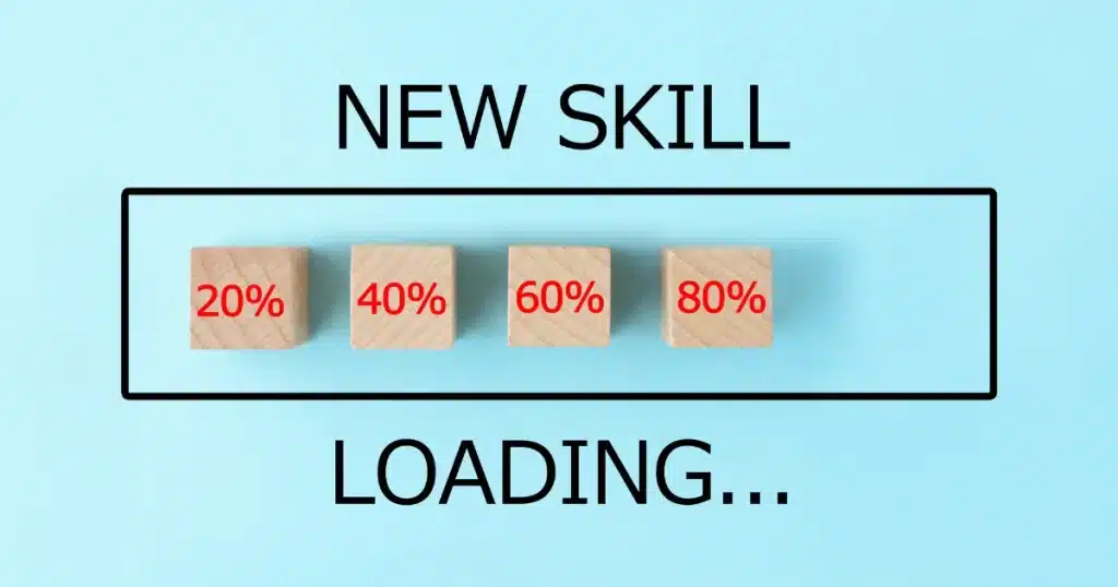 new skill loading: 20%, 40%, 60%, 80%... and the acquisition of a new skill is almost complete